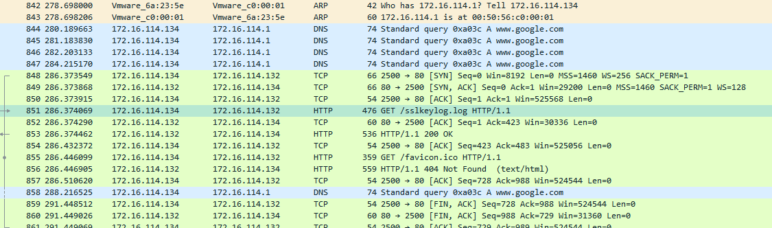 Wireshark sslkeylog